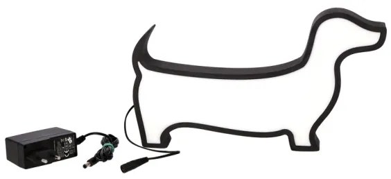 LED Detská stolná lampa DOG LED/12W/230V čierna