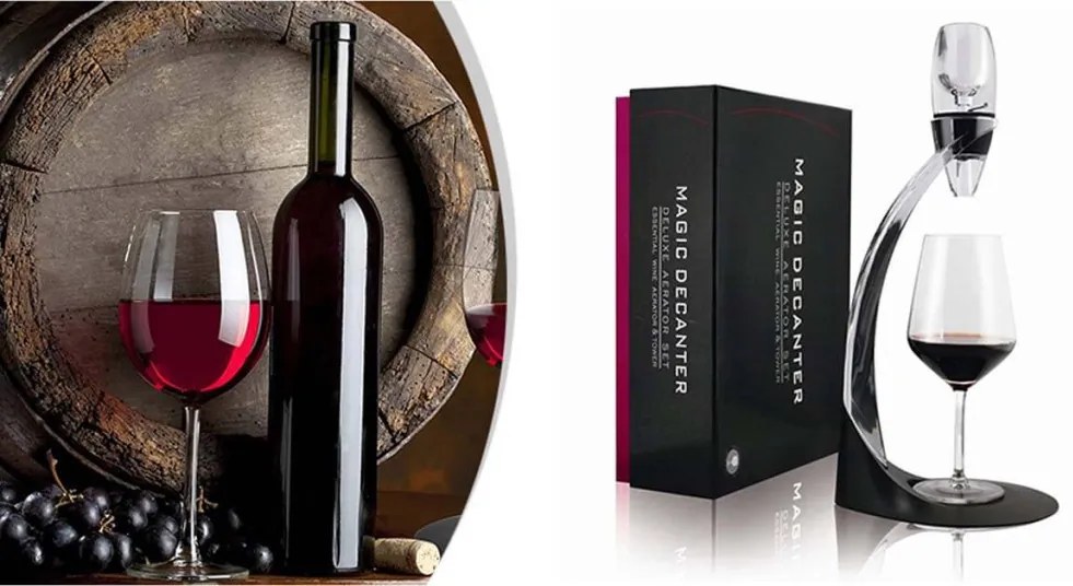 Dekantér na víno so stojanom