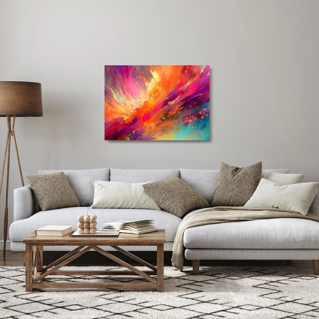 Sklenený obraz - Dynamická abstrakcia (70x50 cm)