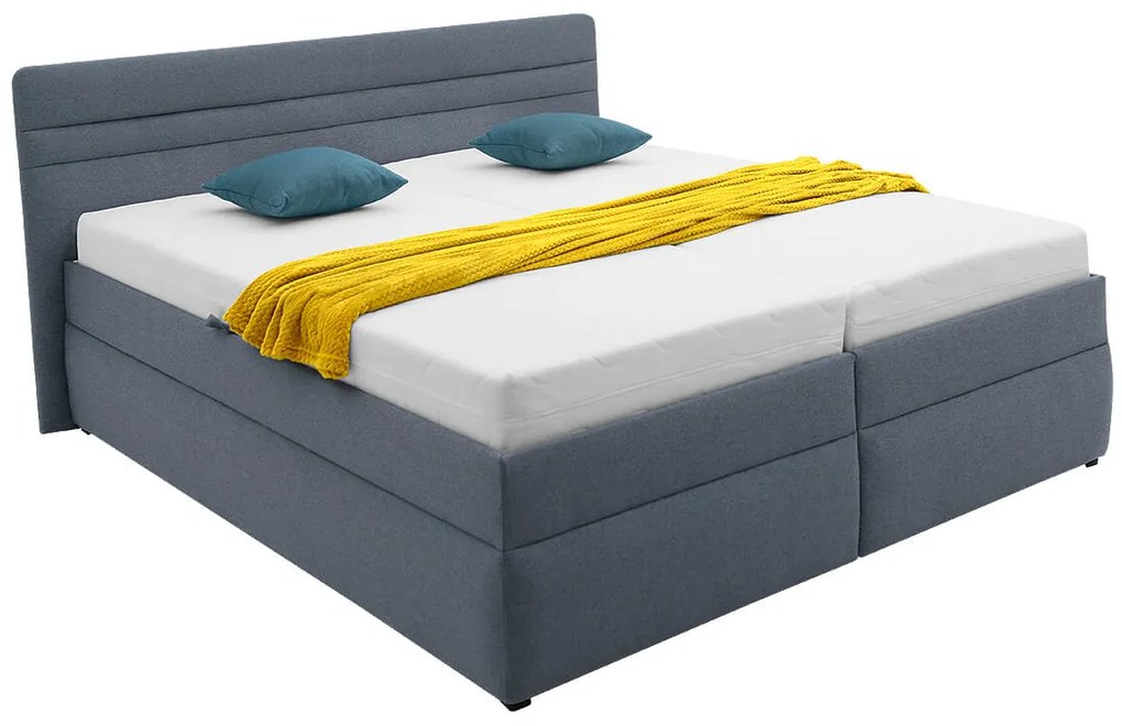FINES čalúnená posteľ Koska 180x200 modrá