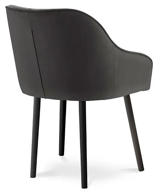Sada 4 ks Zamatová stolička Luisa dĺžka 54 × šírka 50 × výška 80 cm MILO CASA