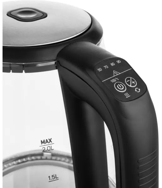 Sencor - Rýchlovarná kanvica s termoreguláciou a LED podsvietením 2 l 2200W/230V