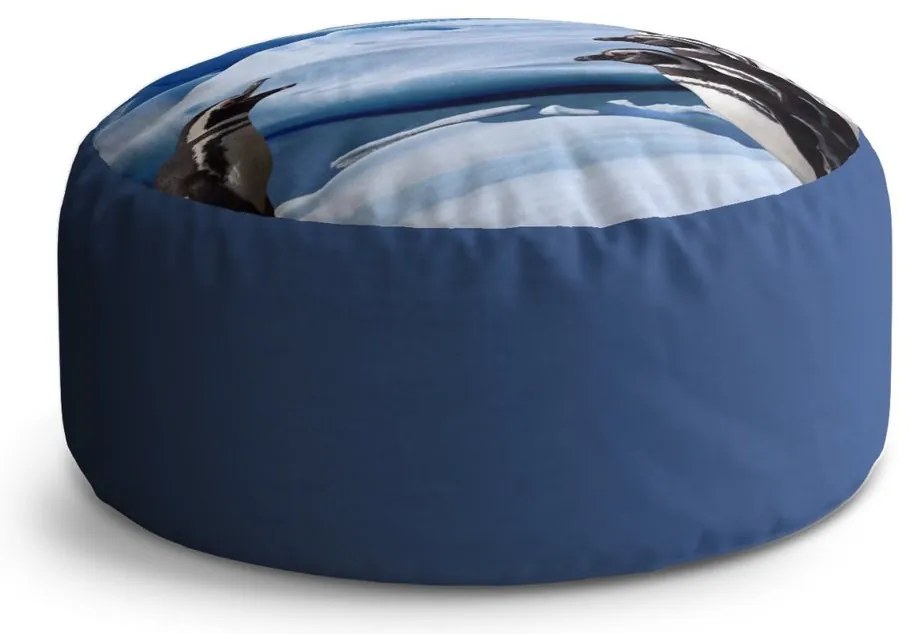 Taburet Circle tučniaky, modrá