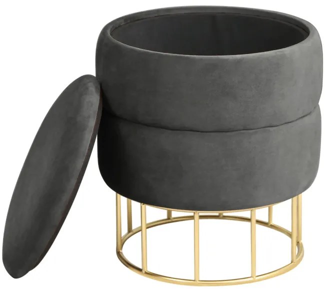 Úložná taburetka ELZA grafitová