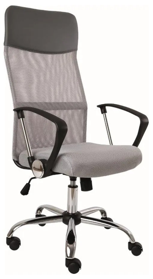 Ergonomická kancelárska stolička sivá s priedušným operadlom 1 + 1