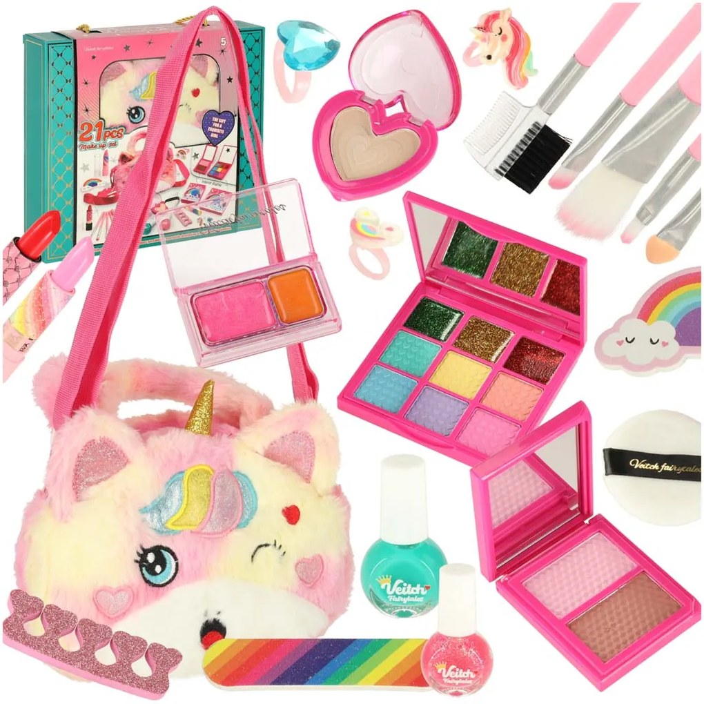 KIK Make-up kozmetika laky na make-up kabelka sada 21 položiek