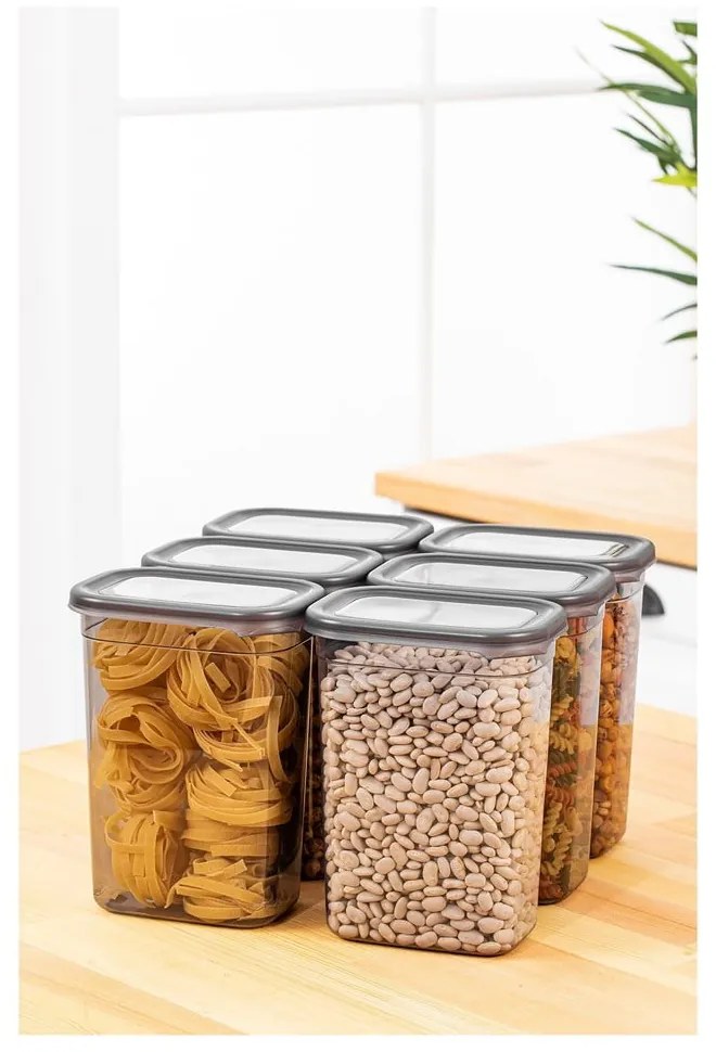 Plastové dózy v súprave 6 ks na potraviny Fresco – Hermia