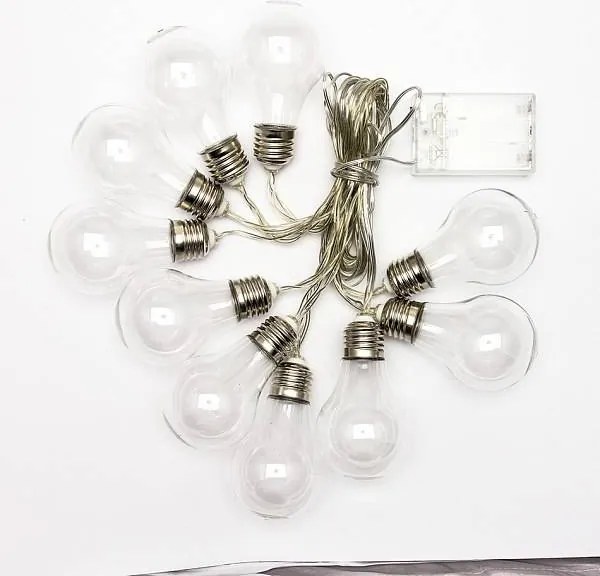 DECOLED Party osvětlení na 3xAA bat., 5 m, 10 teple bílých LED, průhledné baňky, transparentní