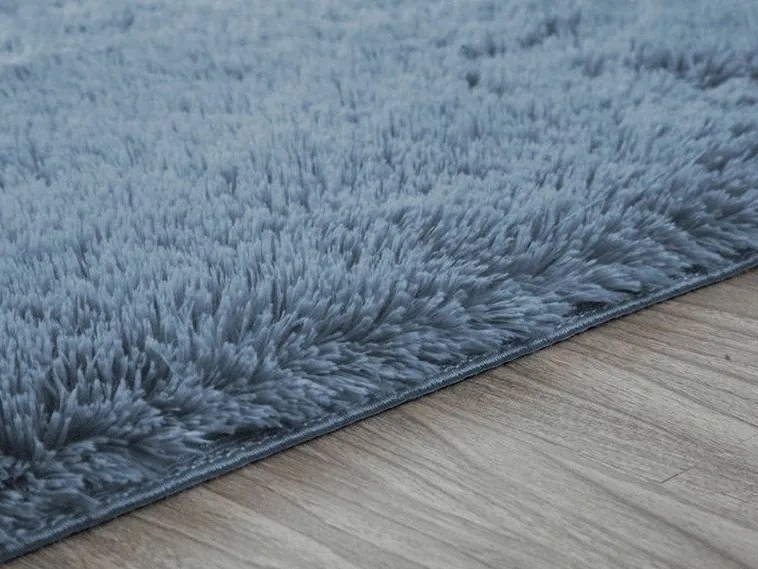 TZ Sivý obdĺžnikový shaggy koberec Lana Rozmer: 60x120 cm