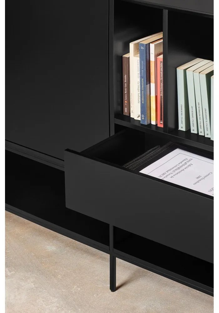 Čierna komoda 220x98x45 cm Platt – Teulat