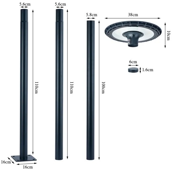 Brilagi - LED Pouličná lampa URBANSPARK LED/120W/230V antracit IP65
