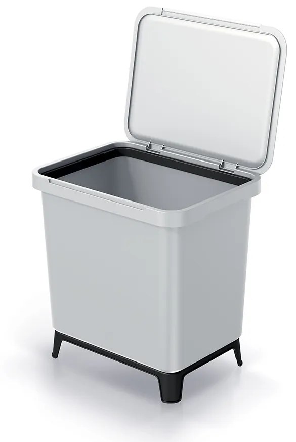 Odpadkový kôš, 29 l, svetlo sivá