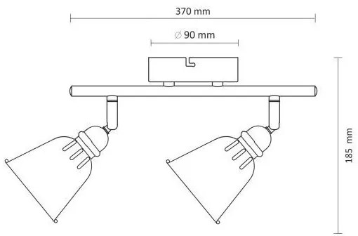 Bodové svietidlo FIONA 2xE14/8W/230V čierna