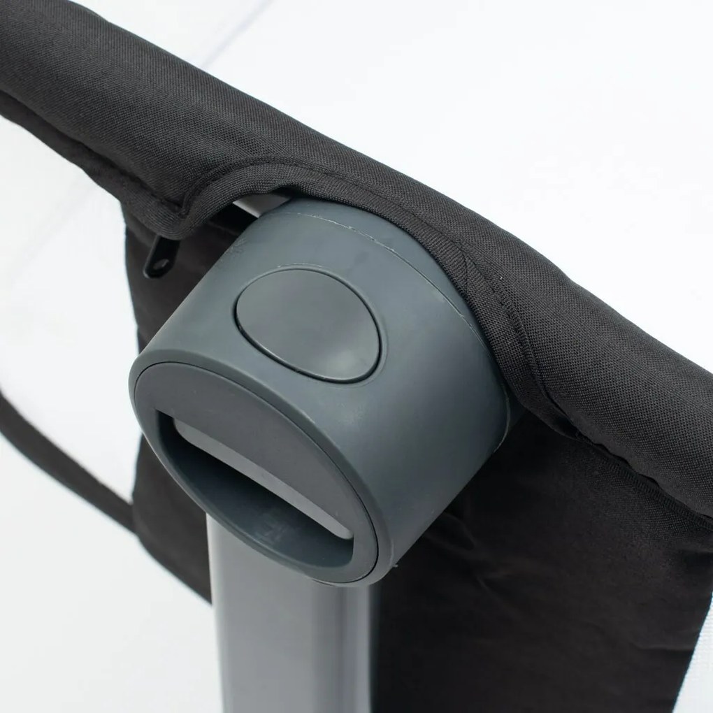 Baby Mix Prístavná postieľka Rose čierna, 84 x 80 x 52 cm