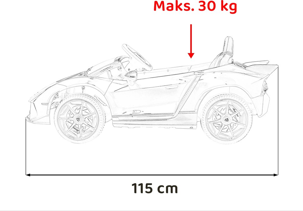 Ramiz Vozidlo Lamborghini Invencible Biela