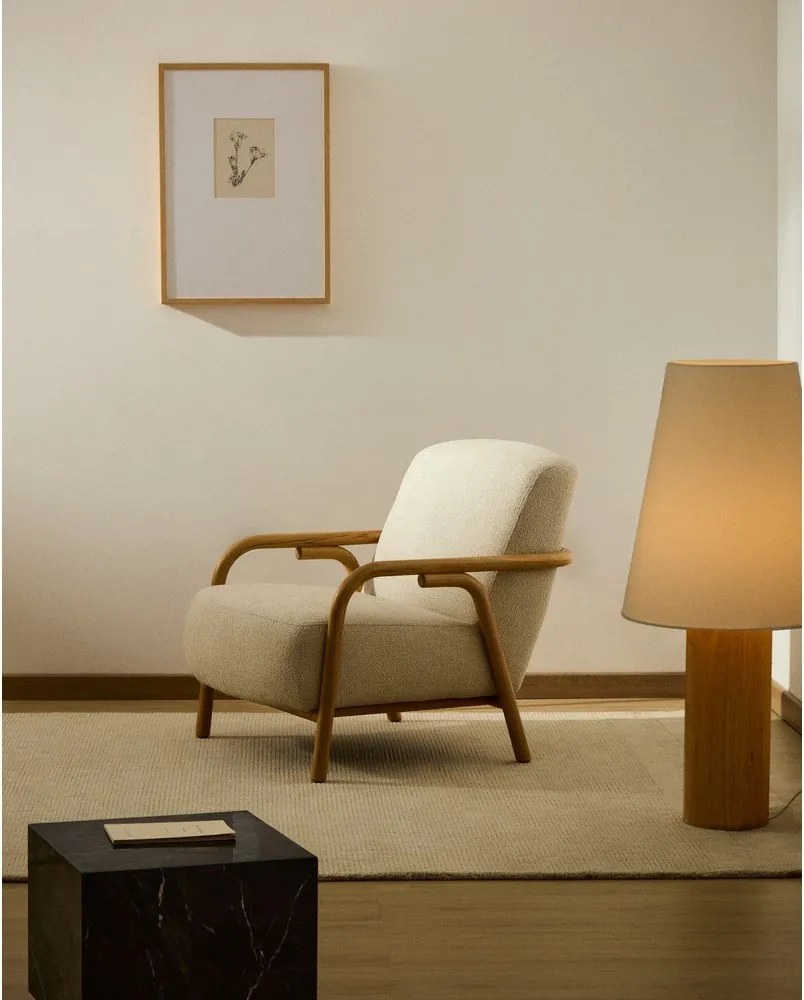 Béžové ženilkové kreslo Sylo – Kave Home