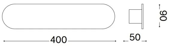 Ideal Lux - LED Nástenné svietidlo ECHO LED/20W/230V 40 cm CRI 90 čierna