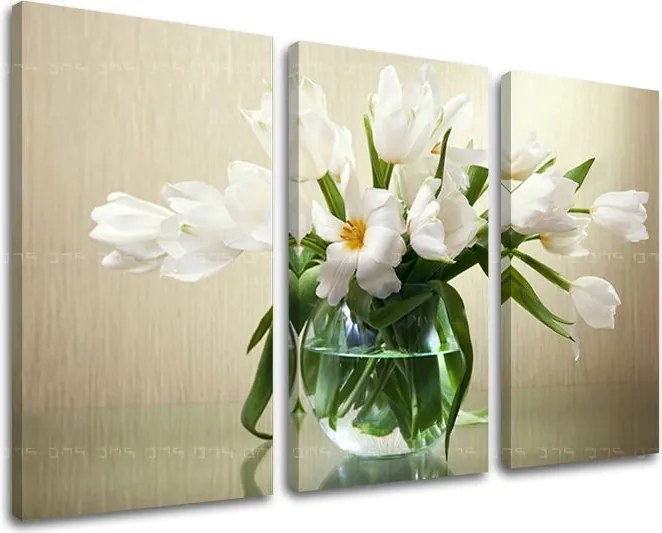 Obraz na stenu 3 dielny KVETY KV033E30 - 120x80 cm