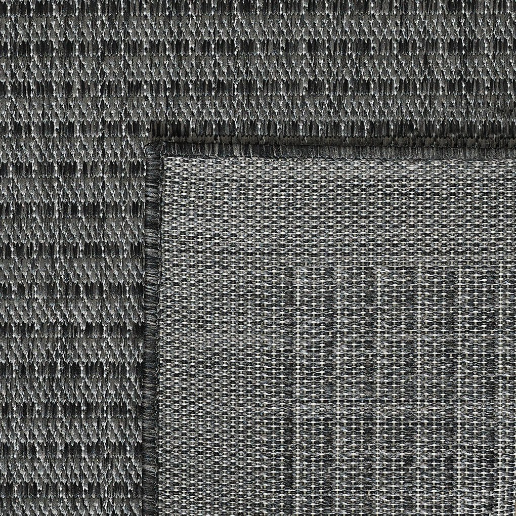 Ayyildiz, Kusový koberec Giza 1410 Black kruh, 120x120 (priemer) kruh, čierna, chodba / predsieň