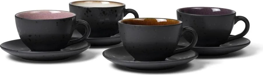 Čierne keramické šálky v súprave 4 ks 240 ml Gastro Black/Mix – Bitz