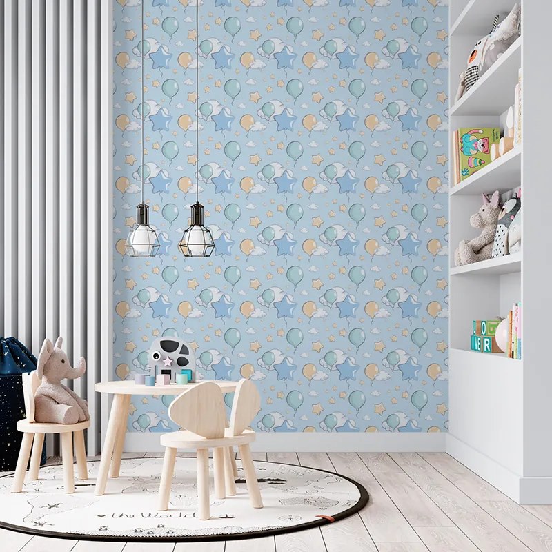 Sablio Tapeta Balóniky a hviezdy - 125x75 cm