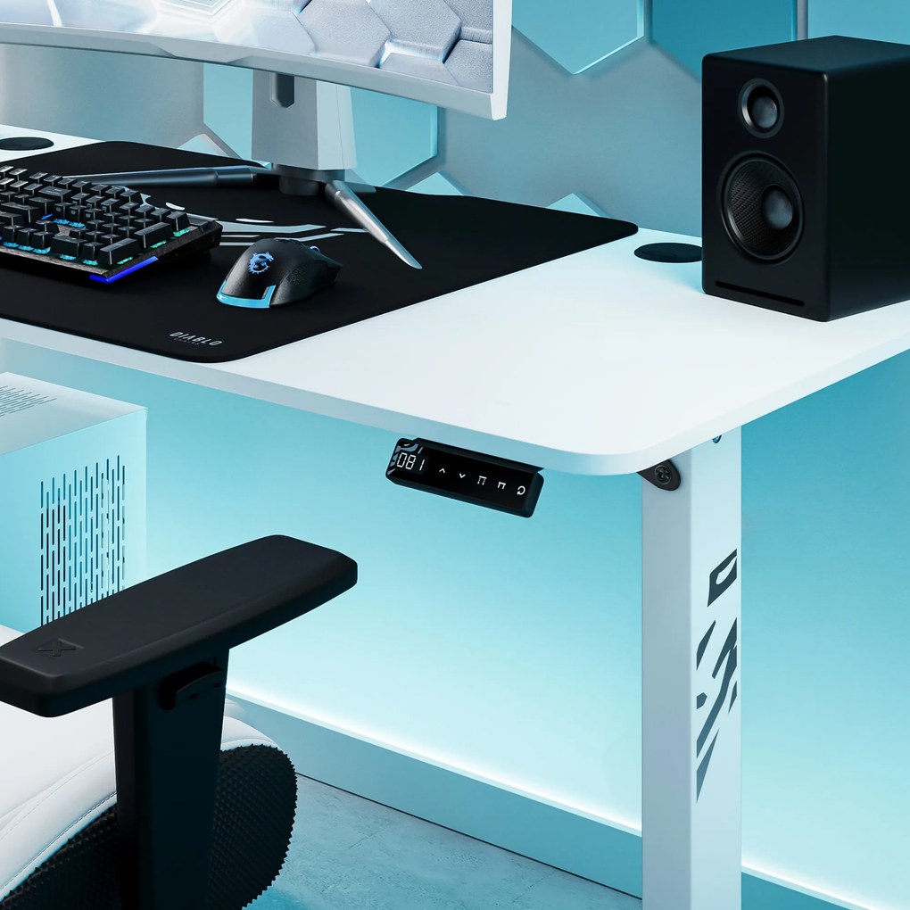 Stôl s nastaviteľnou výškou 140 cm biely: Diablo X-Tensio 1400