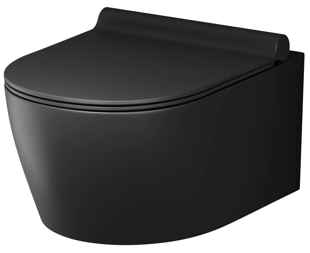 Závesné WC AM.PM X-Joy CXB1700MBSC bezokrajové, so sedadlom Microlift, čierne