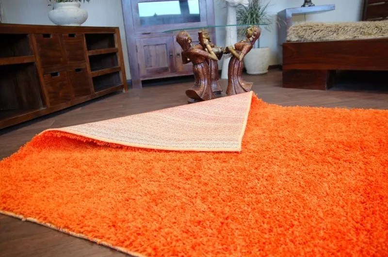 Kusový koberec SHAGGY Izebelie 5cm oranžový