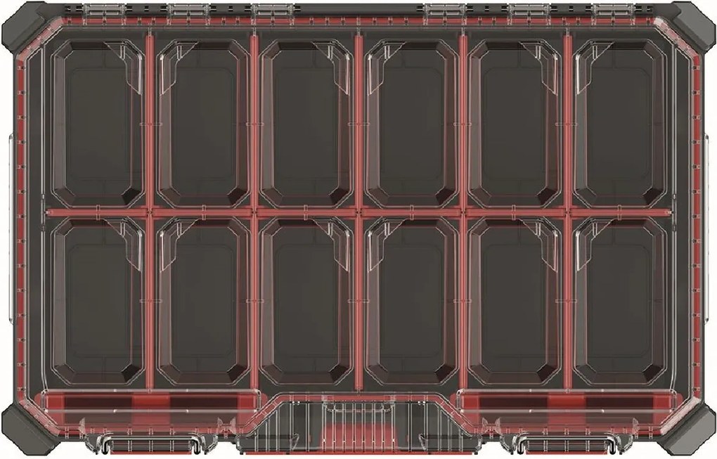 Kistenberg Organizér X BLOCK BRIDGE s priečkami, čierny, 54,3 × 36,8 × 12,2 cm