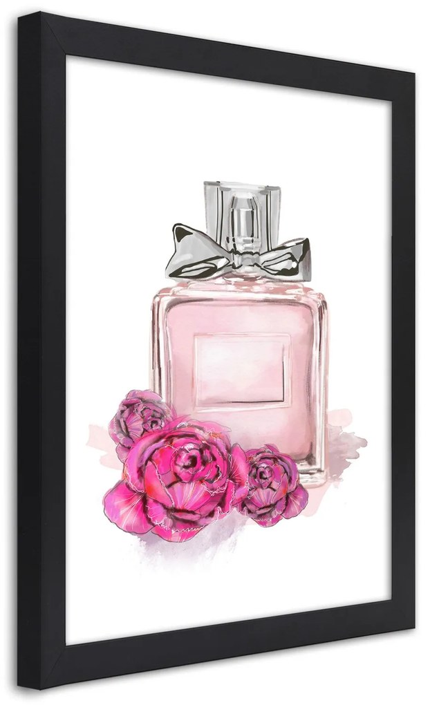 Gario Plagát Kvety a parfum vo flakóne Farba rámu: Bez rámu, Rozmery: 30 x 45 cm