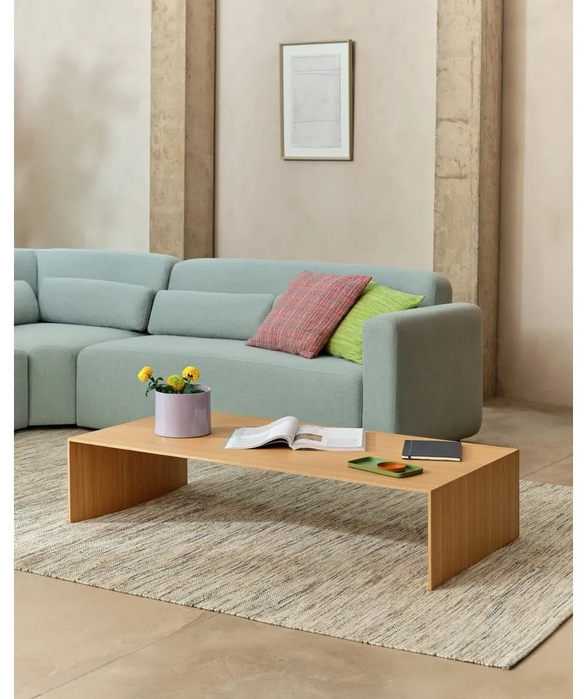 Konferenčný stolík vo svetloprírodnej farbe v dekore duba 70x140 cm Litto – Kave Home