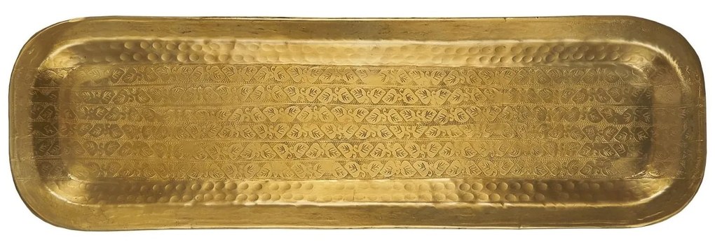 IB LAURSEN Kovová tácka Oblong Leaf Antique Gold