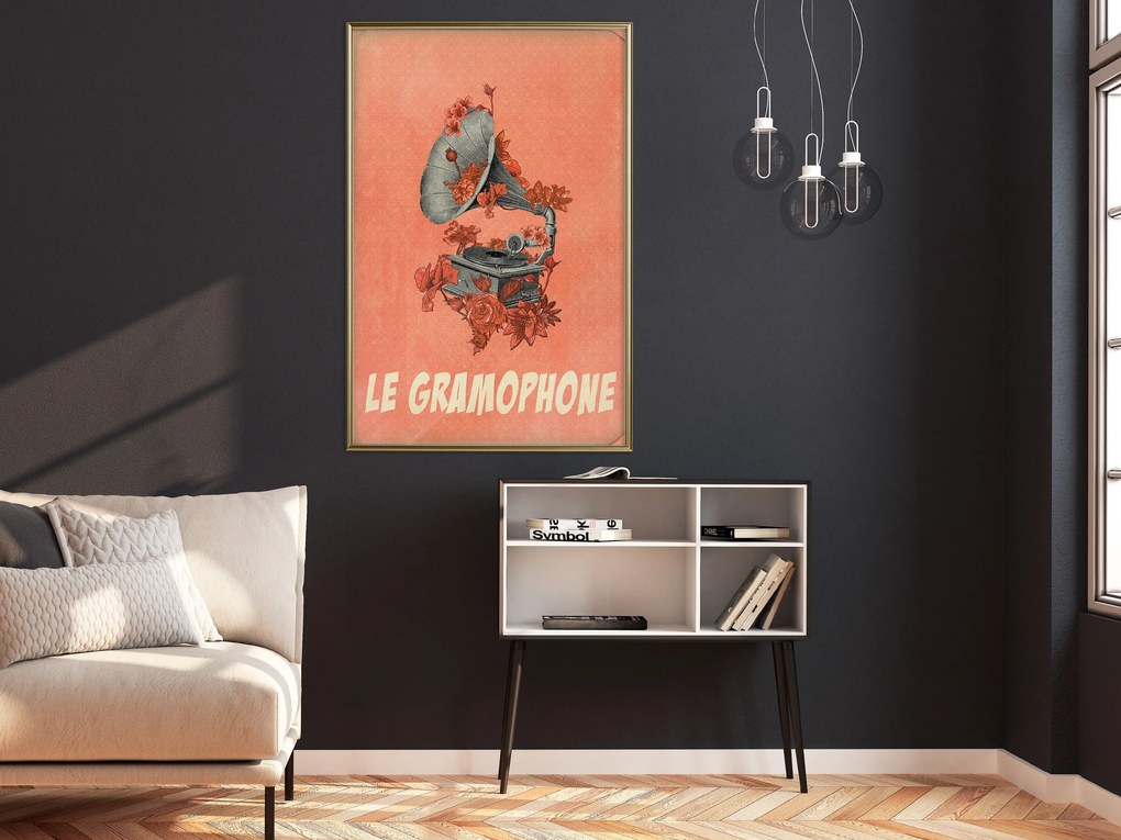 Artgeist Plagát - Gramophone [Poster] Veľkosť: 40x60, Verzia: Čierny rám