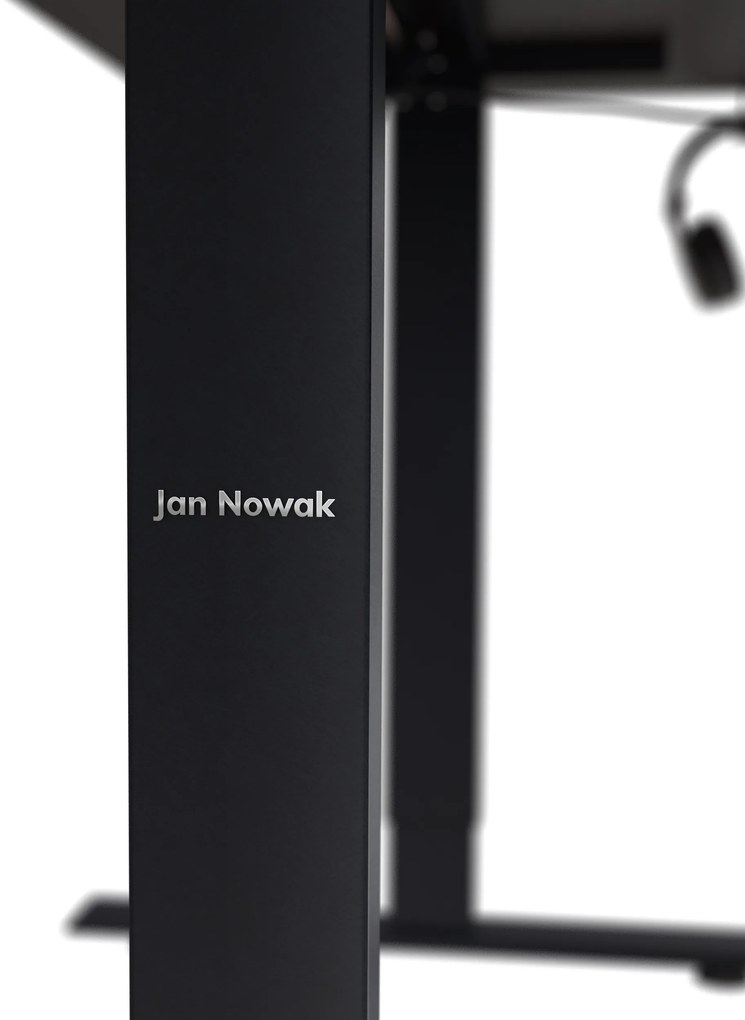 Výškovo nastaviteľný elektrický stôl EGON, 1100 x 720 x 600 mm, čierna