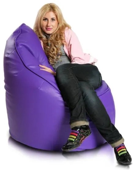 Sedací vak hruška Star polyester TiaHome - fialová