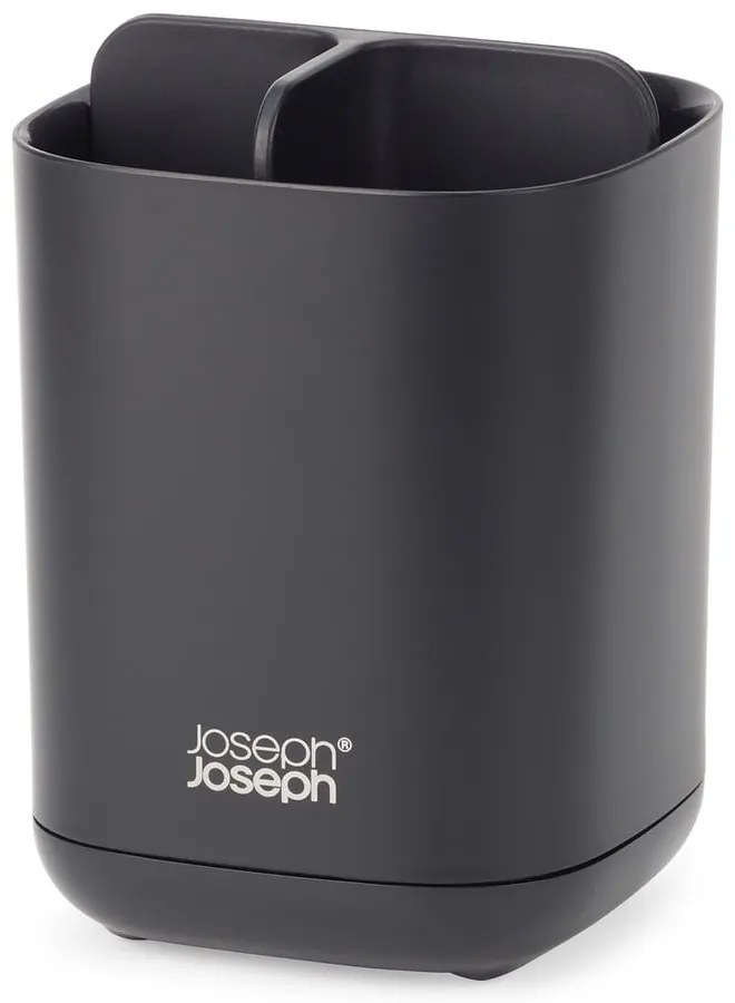 Čierny plastový téglik na zubné kefky EasyStore – Joseph Joseph
