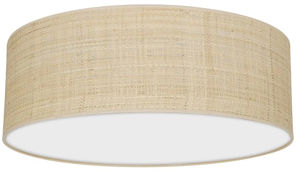 Stropné svietidlo Marshall, 1x ratanové tienidlo, (biele plexisklo), (fi 50cm)