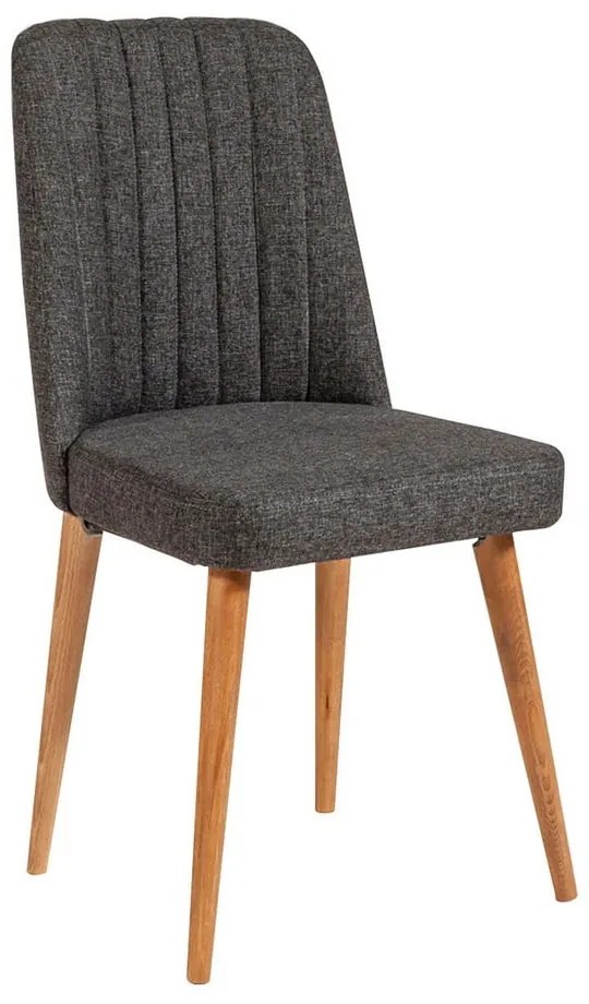 Antracitová zamatová jedálenská stolička Stormi Sandalye – Kalune Design
