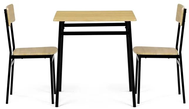Autronic BONTEC Jedálenský set s 2 stoličkami, 70x70x76cm, mdf, divoký dub, AUT-O2121 OAK Farba: Hnedá
