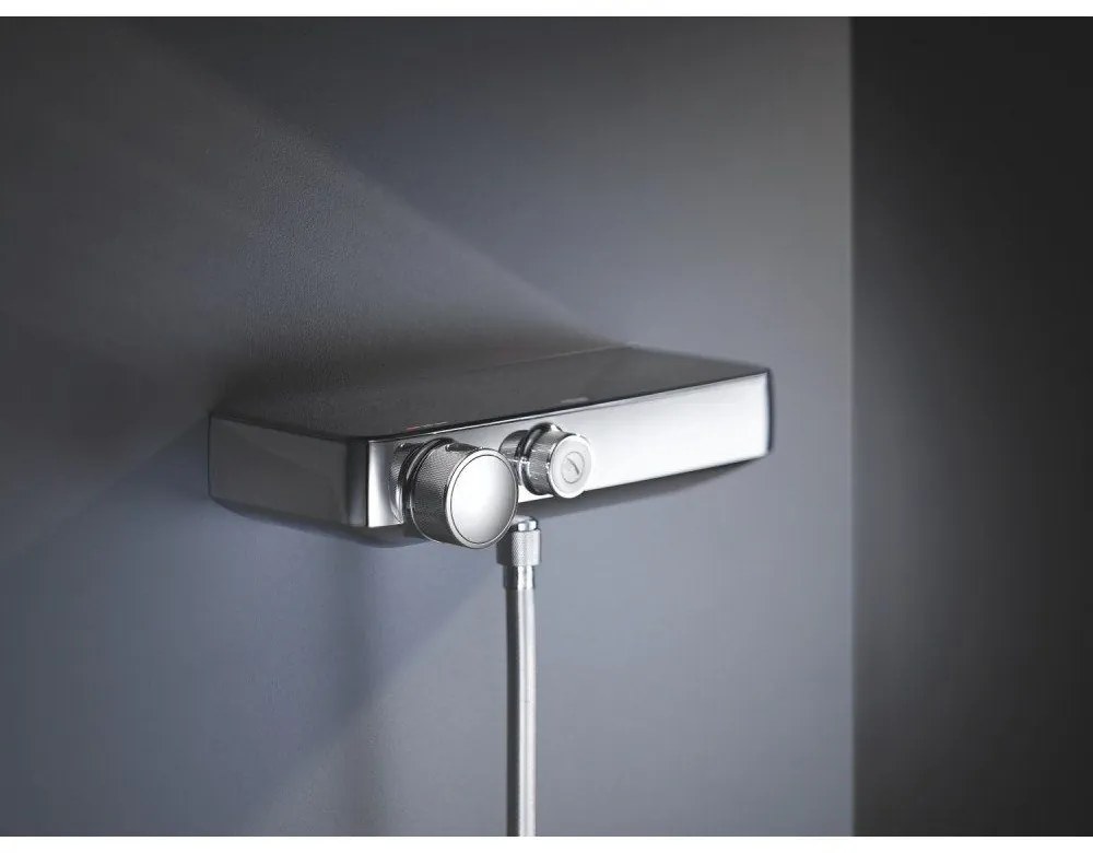 GROHE Grohtherm SmartControl nástenná termostatická sprchová batéria DN 15, so sprchovou súpravou (sprchová tyč 600 mm), chróm, 34720000
