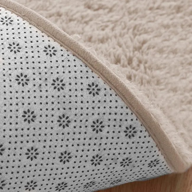 Protišmykový koberec ALPACA béžový kruh