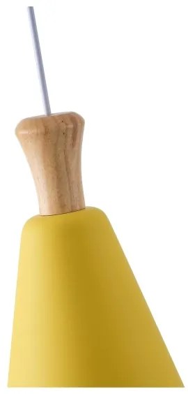 Luster na lanku 1xE27/15W/230V žltá pr. 20 cm