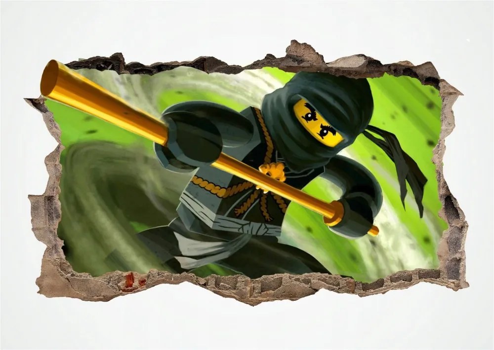 Perfektná detská dekoračná nálepka NINJA GO 120 x 74 cm