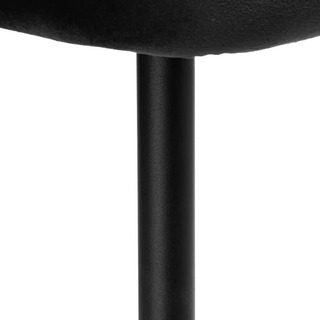 Jedálenská stolička HAMPTON zamatová, čierna