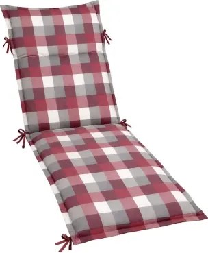 Záhradný podsedák na lehátko Karo 60x190 cm, vínový/sivý%
