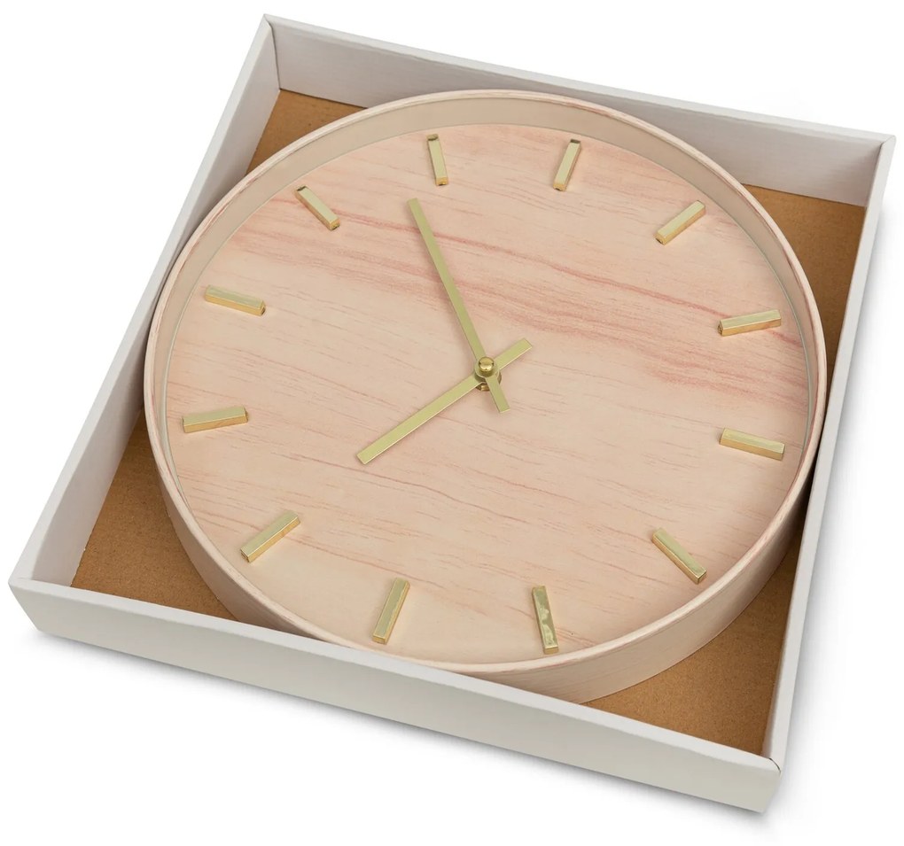 Dekoračné hodiny 30x4x30 cm ružová