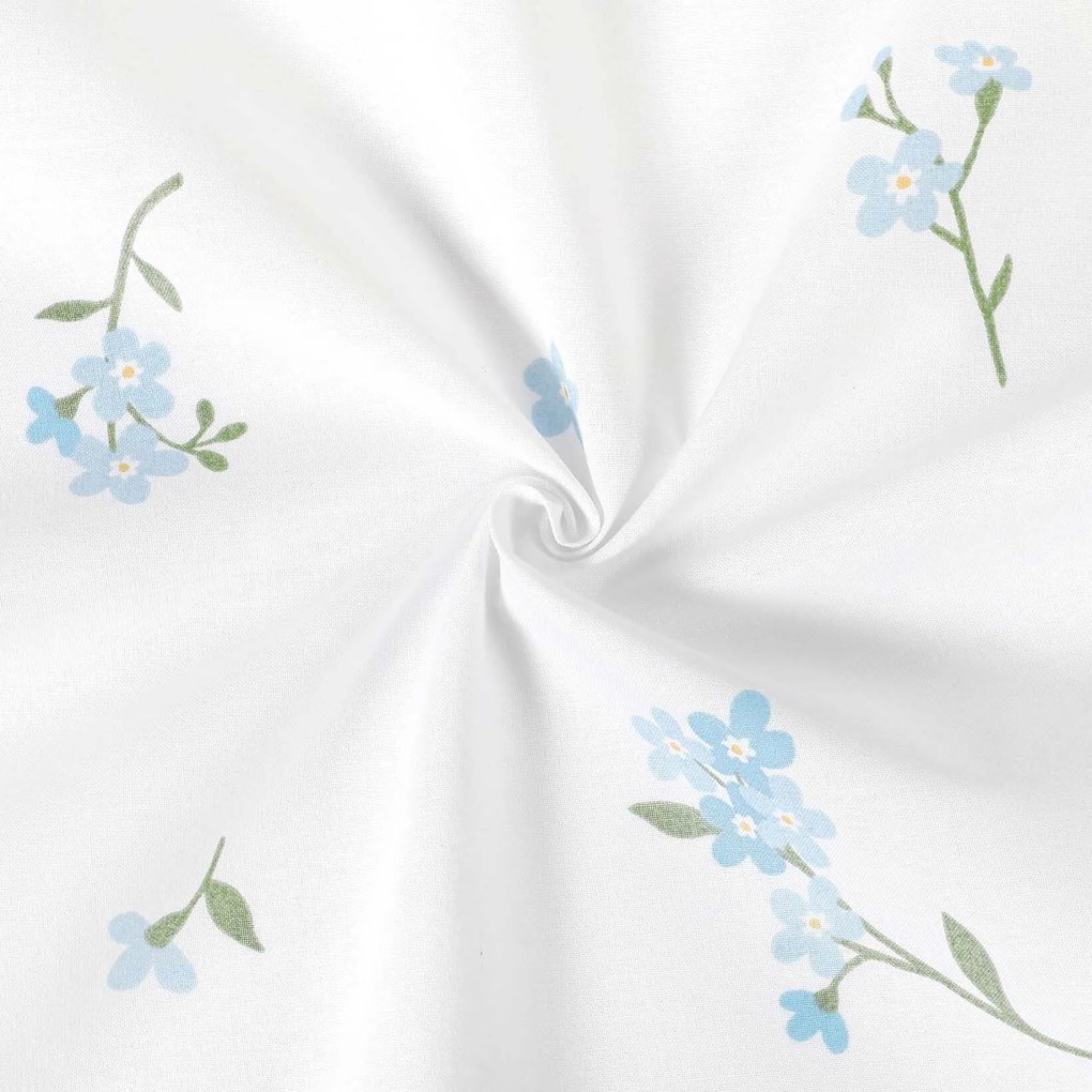 Goldea okrúhly obrus 100% bavlnené plátno - nezábudky Ø 140 cm