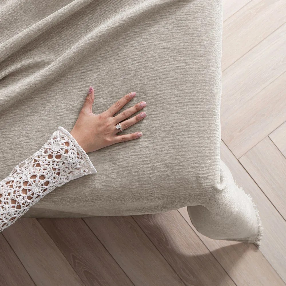 Béžový pléd zo ženilky 220x240 cm Talo – Filumi