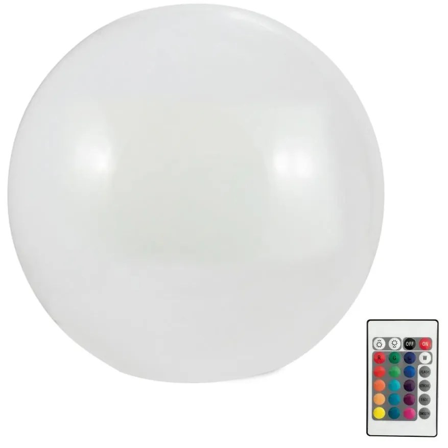 Polux LED RGBW Solárna lampa BALL LED/3,2V 500 mAh pr. 20 cm IP65 + diaľkové ovládanie SA1939