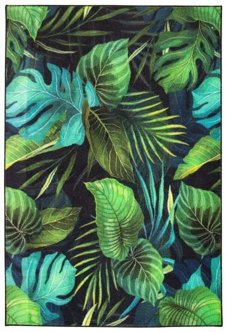 Koberec Palmové listy Monstera zelený
